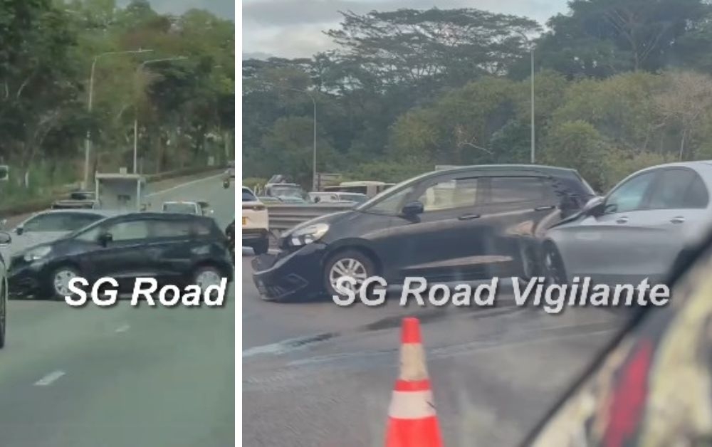 Three hospitalised after four cars and tipper truck collide on Seletar Expressway in Singapore (VIDEO)