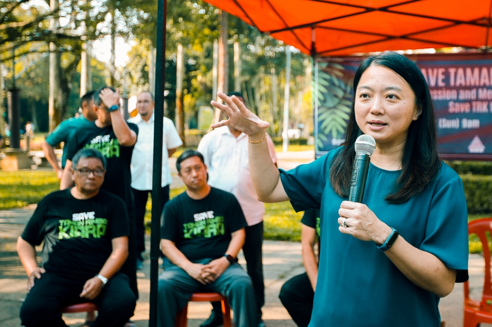 Now minister of the Federal Territories, Segambut MP Hannah Yeoh said talks are ongoing with developers to implement housing solutions for Taman Rimba Kiara longhouse residents within the current four-acre footprint of the area. — File picture by Ahmad Zamzahuri