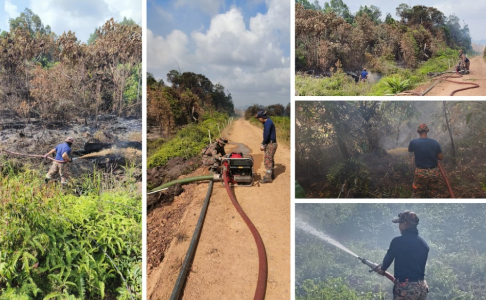 Firefighters battle 121‑hectare blaze at Bio Desaru for two days as thick smoke lingers