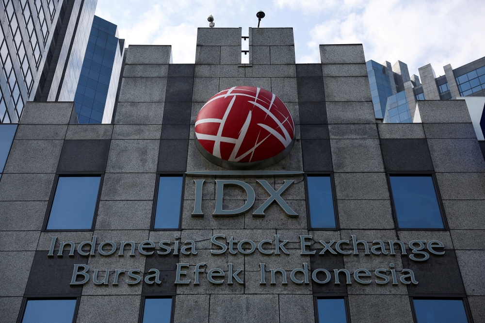 Indonesia Stock Exchange (IDX) signage is seen on its building in Jakarta, April 8, 2025. — Reuters pic