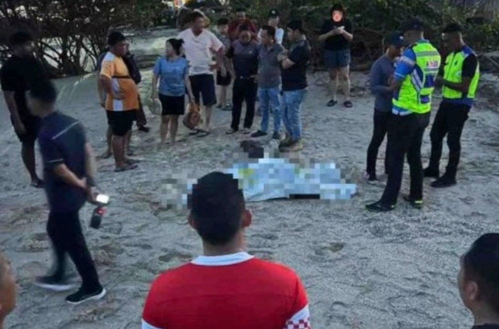 The victim was later found by members of the public at about 7.20pm, about 200 metres from the shoreline. He was unconscious and was pronounced dead at the scene. — JBPM Johor pic