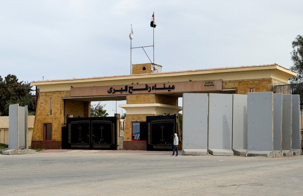 A gate at the Rafah border crossing between Egypt and the Gaza Strip, in Rafah, Egypt, January 29, 2026. — Reuters pic
