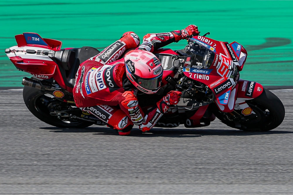 Marc Marquez topped the timesheets at the Sepang test in his first official outing since last October. — Bernama pic