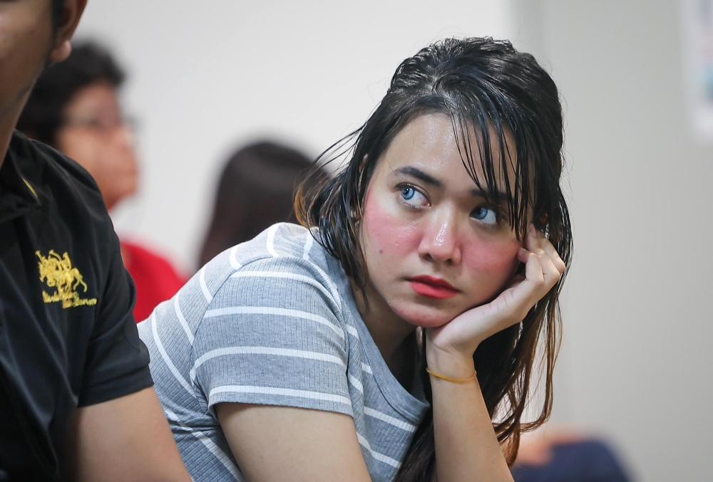 Nurfarahanim Soaid is seen outside the Magistrates’ Court in Ipoh on February 4, 2026. — Bernama pic