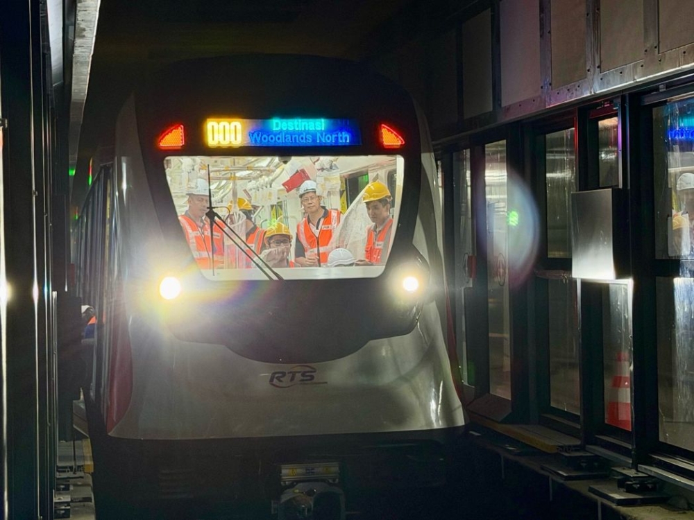 Singapore-Johor RTS Link: First train demo completed at Woodlands North station