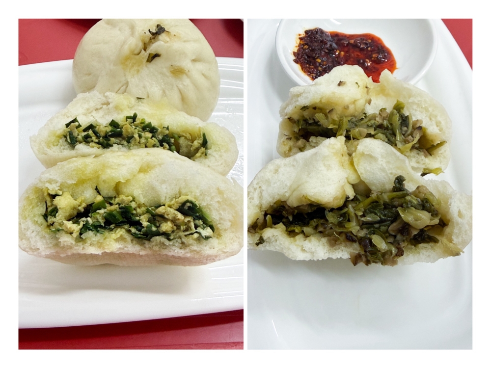 Chive egg tends to be milder in flavour compared to Chinese chives (left). Vegetable mushroom was my top pick with the slightly sweet savoury flavour from the finely chopped fungi (right). — Pictures by Lee Khang Y