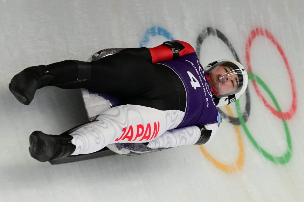 Japan’s Seiya Kobayashi takes part in the luge men’s singles training session at Cortina Sliding Centre during the Milano Cortina 2026 Winter Olympic Games in Cortina d’Ampezzo on February 5, 2026. — AFP pic