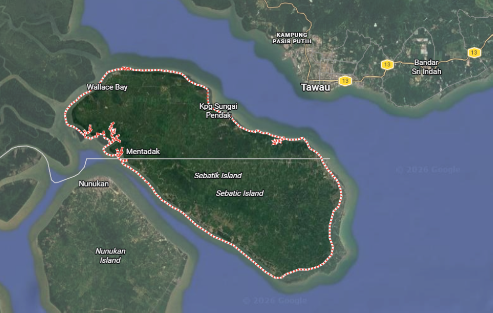 Sebatik Island on Google Maps