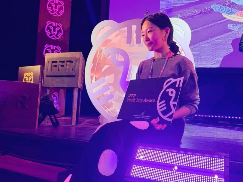 Ang Geck Geck, the Singaporean director of ‘Ah Girl’, with her 2026 Youth Jury Award in Rotterdam, the Netherlands. — Picture from Facebook/Ang Geck Geck Priscilla