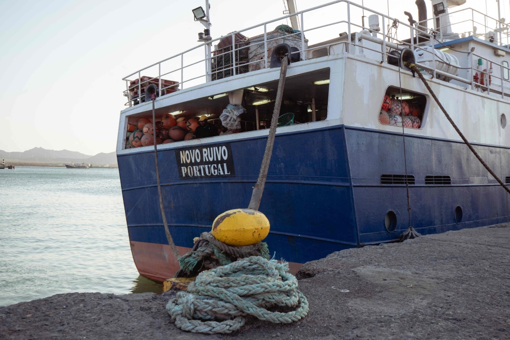 A general view of the tuna longliner fishing vessel Novo Ruivo who sails under a Portuguese flag, at the Porto Grande port in Mindelo on February 5, 2026. — AFP pic