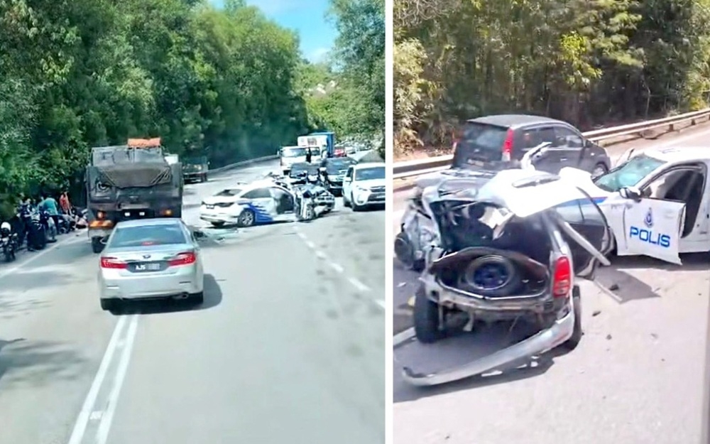 Three‑year‑old girl dies, three injured after driver loses control, crashes into police car on Jalan Ipoh–Lumut