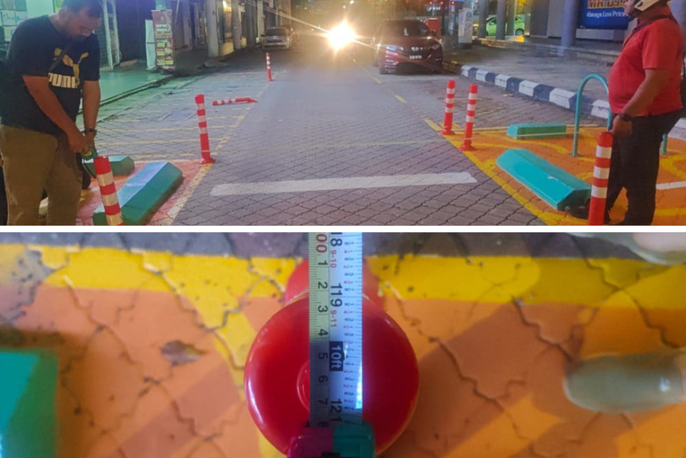 Measurements for ‘Tiang’ 2. — Picture courtesy of TTDI Residents Association