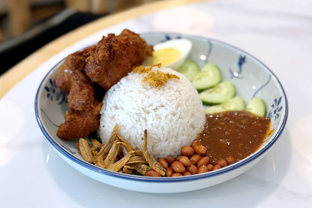 Nasi Lemak with Fried Chicken. — Picture by CK Lim