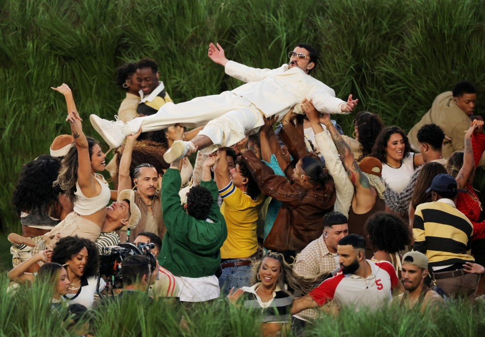 Bad Bunny performs during the halftime show of Super Bowl LX at Levi’s Stadium in Santa Clara on February 8, 2026. — Reuters pic
