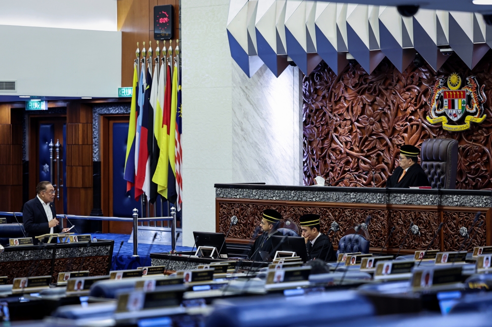 Prime Minister and Finance Minister Datuk Seri Anwar Ibrahim during the oral question-and-answer session in the Dewan Rakyat at the Parliament building, February 11, 2026. — Bernama pic 