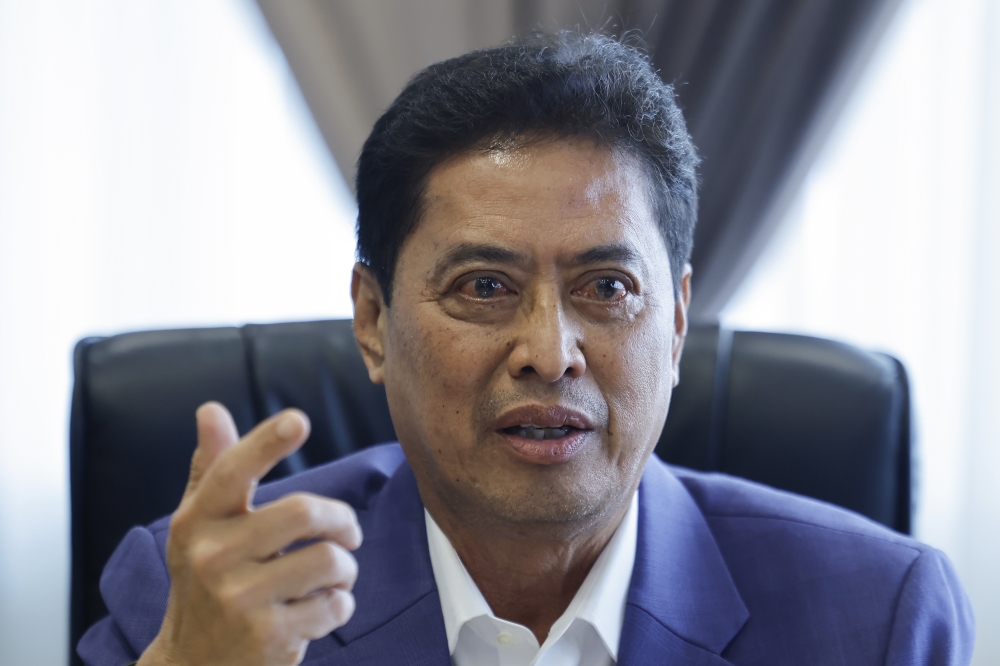 Malaysian Anti-Corruption Commission (MACC) chief commissioner Tan Sri Azam Baki speaks during a special interview session with the media at his office in Putrajaya on February 11, 2026. — Bernama pic