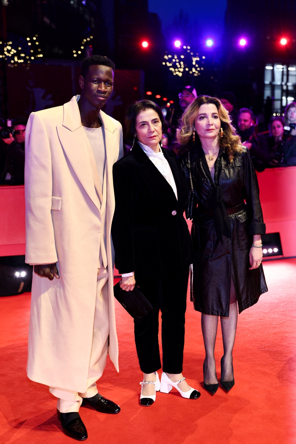 Danielle Arbid, Amine Benrachid and Hiam Abbass pose on the red carpet during the ‘No Good Men’ premiere and opening ceremony of the 76th Berlinale International Film Festival in Berlin, Germany, February 12, 2026. — Reuters pic  