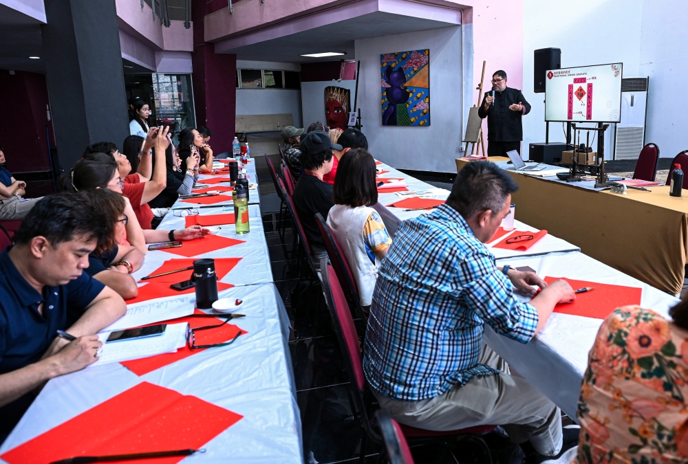 Every stroke of the brush forms a character, but it is not just a hand movement; it requires breath control, body balance, and sensitivity to the structure of the writing because a small mistake can affect the entire composition. — Bernama pic