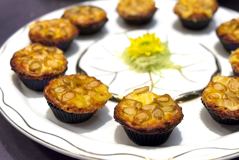 Baked cheese tarts with baby abalones. — Picture by CK Lim
