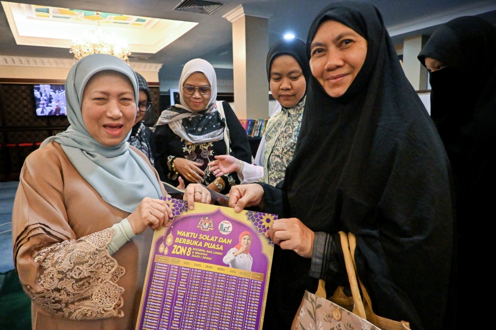 Women, Family and Community Development Minister Datuk Seri Nancy Shukri at the ‘Ihya Ramadan 2026/1447H’ programme in Petra Jaya, Kuching, February 17, 2026. — Bernama pic 