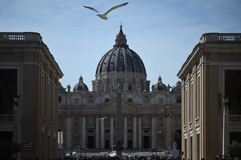 A general view shows St. Peter’s Basilica in the Vatican on March 30, 2023. — AFP pic