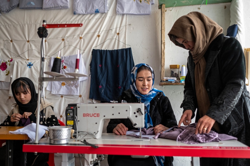 With women banned from most jobs in Afghanistan, an embroidery boutique run by 22-year-old Rahima Alavi is a surprising and treasured sight in Bamiyan. — AFP pic