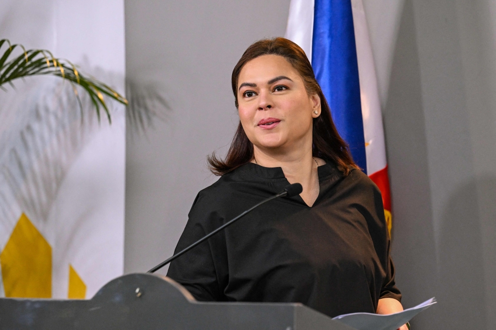 Philippine Vice President Sara Duterte announces her intention to run for the country’s presidency in 2028 during a press conference in Mandaluyong, Metro Manila on February 18, 2026. — AFP pic 
