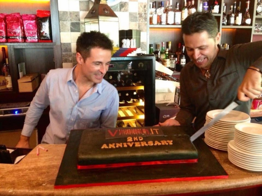 Brothers Maurizio and Massimiliano Ranauro, back in their Vineria days. — Picture courtesy of Maurizio Ranauro
