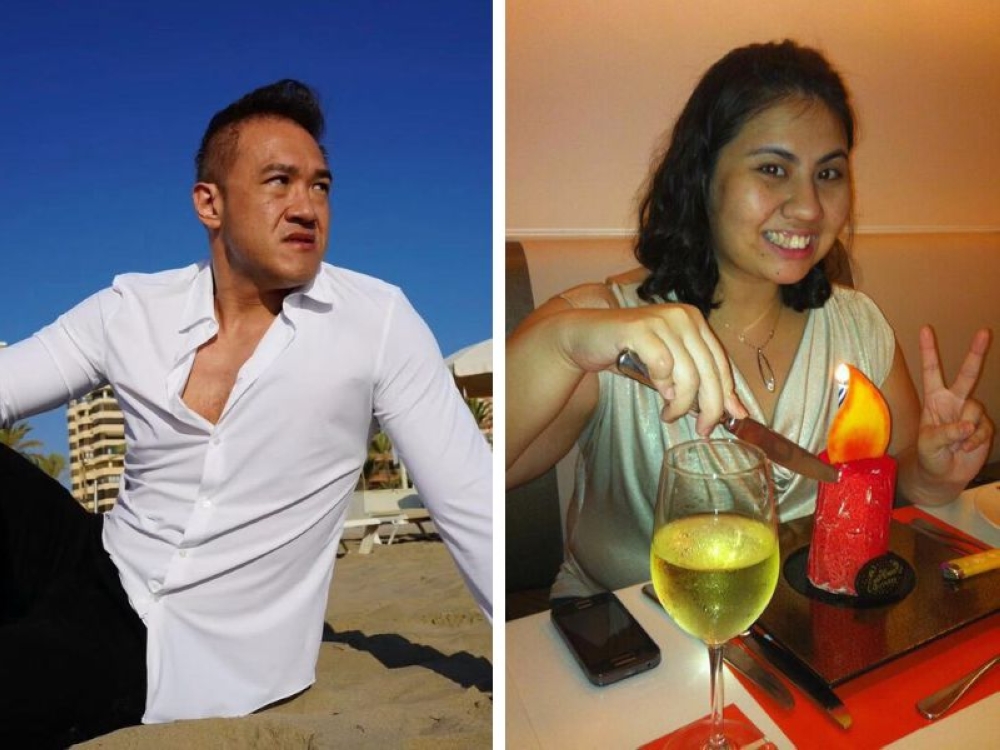 Singaporean Mitchell Ong (left), now 45, has been under detention in Spain since he was arrested in April 2024 for the murder of fellow Singaporean Audrey Fang (right) who was 39 at the time. — Pictures from Instagram/strongestasian and Facebook/Fang Dirou