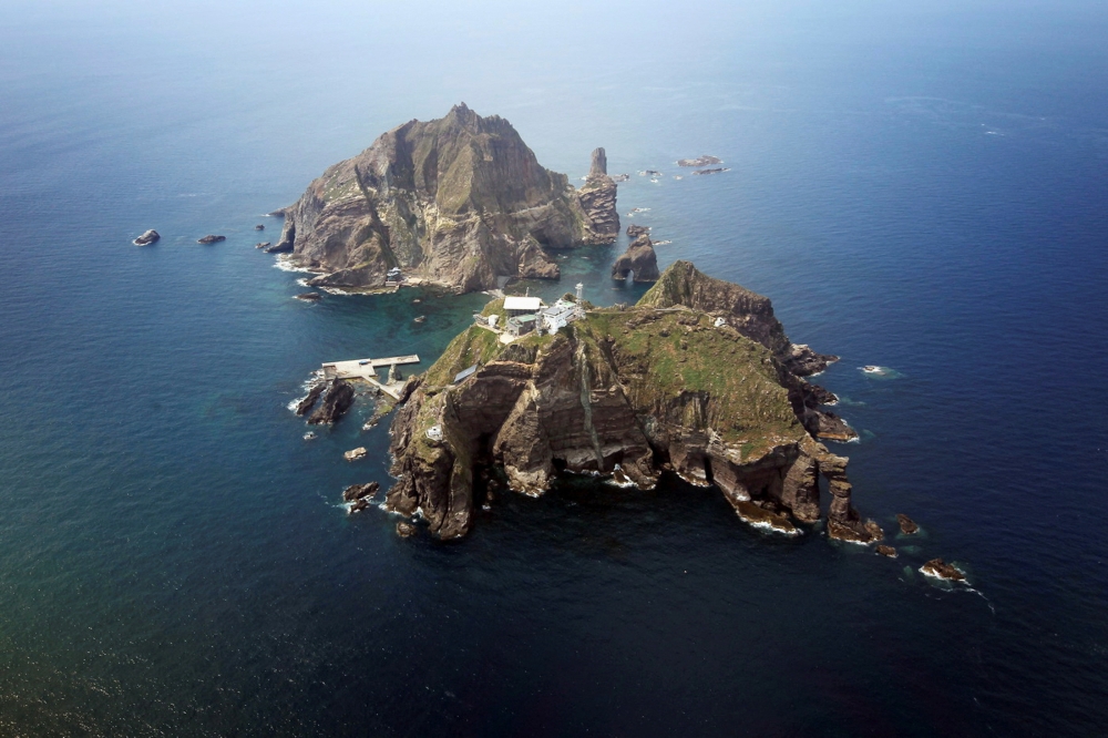 This file picture shows a set of remote islands called Dokdo in Korean and Takeshima in Japanese. — Reuters pic