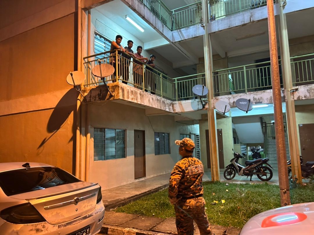 The Sabah Fire and Rescue Department conducts checks in coastal and high-risk areas following an earthquake at 1am on February 23, 2026. — Sabah Fire and Rescue Department pic