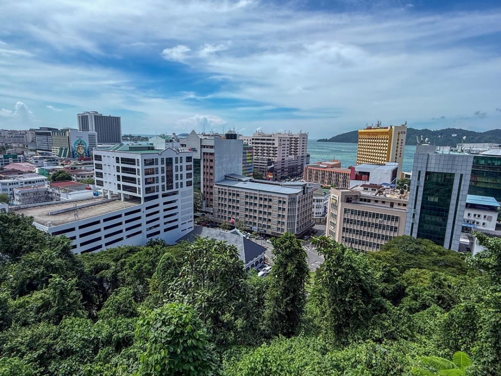 A view of the Kota Kinabalu skyline. MetMalaysia reported a 6.8-magnitude earthquake off the Sabah capital at 12.57am February 23, 2026 with no tsunami threat. — The Borneo Post pic