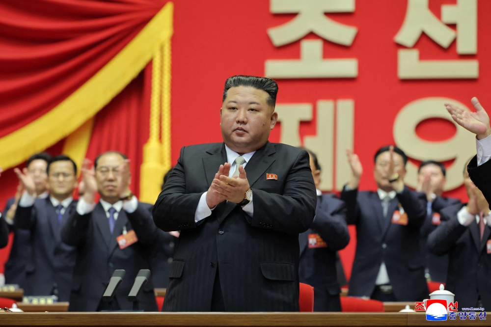 This picture taken on February 22, 2026, and released by North Korea's official Korean Central News Agency (KCNA) on February 23, 2026 shows North Korean leader Kim Jong Un, who was elected as the General Secretary of the Workers' Party of Korea, at the Ninth Congress in Pyongyang. — AFP pic