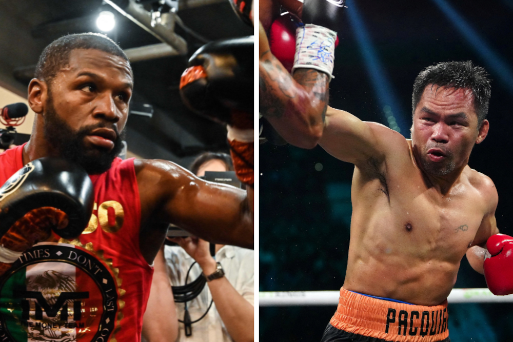 The bout between two of boxing’s biggest names — who famously fought a blockbuster clash in 2015, and are now both in their late forties — comes days after Floyd Mayweather announced he is coming out of retirement. — AFP pics 