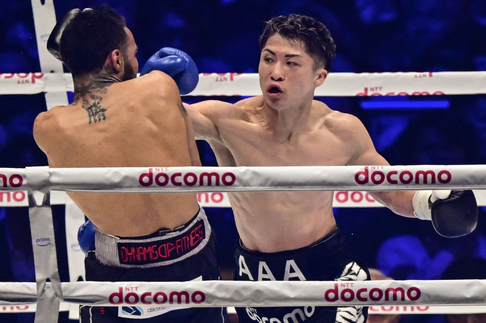 File picture of Japan’s Naoya Inoue fighting against Mexico’s Luis Nery during their IBF-WBA-WBC-WBO super-bantamweight title boxing match at the Tokyo Dome in Tokyo on May 6, 2024. Japan’s undisputed super-bantamweight world champion Inoue will fight countryman Junto Nakatani in a mega-fight at the Tokyo Dome on May 2, US media reported Tuesday. — AFP pic