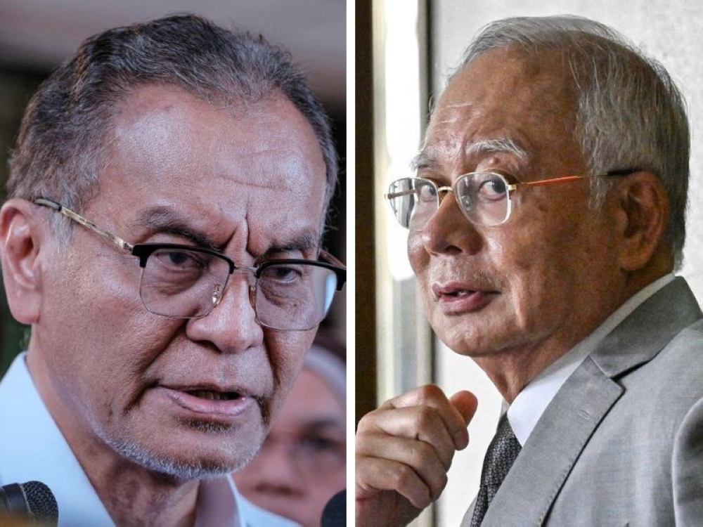 Datuk Seri Dzulkefly Ahmad (left) is suing Datuk Seri Najib Razak (right) for defamation, claiming the former prime minister made a post alleging the health minister of cronyism. — Bernama and AFP pics