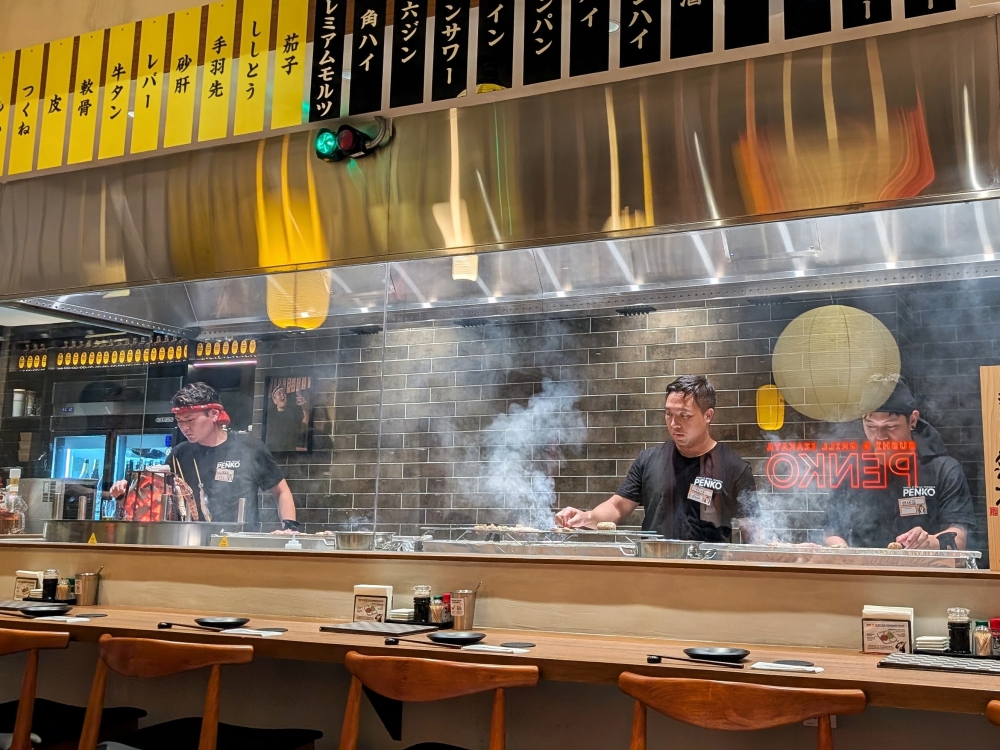The heart of the restaurant is the grill, where all the ‘yakitori’ action is. — Picture by Ethan Lau
