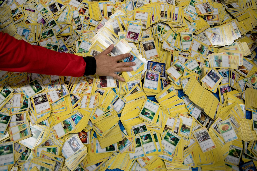 File picture of Pokemon cards at the 2019 Pokemon World Championships in Washington, DC. Singapore will regulate trading card packs and other ‘blind box’ products to address gambling-like risks. — AFP pic