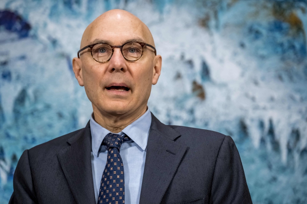 UN High Commissioner for Human Rights Volker Turk looks on at the opening of the 61st session of the UN Human Rights Council at the United Nations office in Geneva on February 23, 2026. — AFP pic 