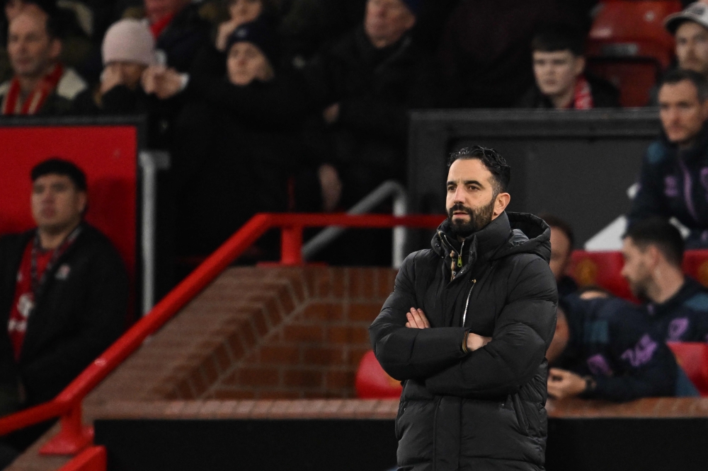 Manchester United’s decision to sack Ruben Amorim as their manager could end up costing the Premier League giants almost £16 million (RM85 million) according to financial figures released by the club. — AFP pic