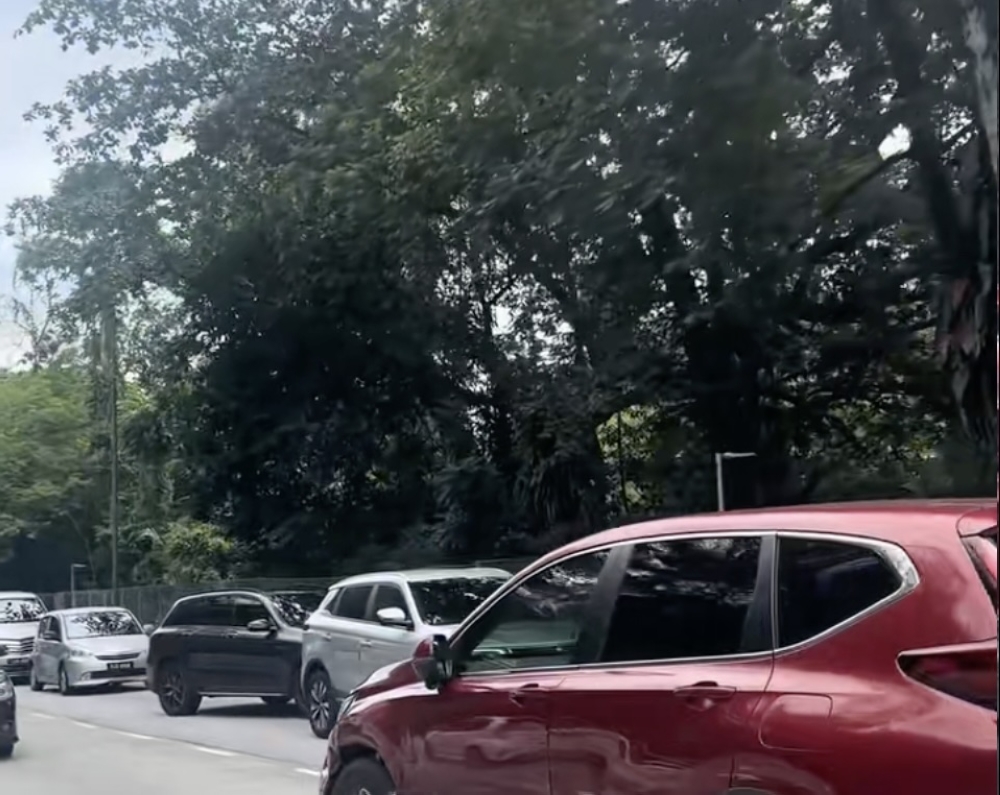 According to initial investigations, the incident took place around 11.28 am when a red Honda CRV was driven against the flow of traffic before colliding with several oncoming vehicles. — Social media screenshot/firdausfoursix_