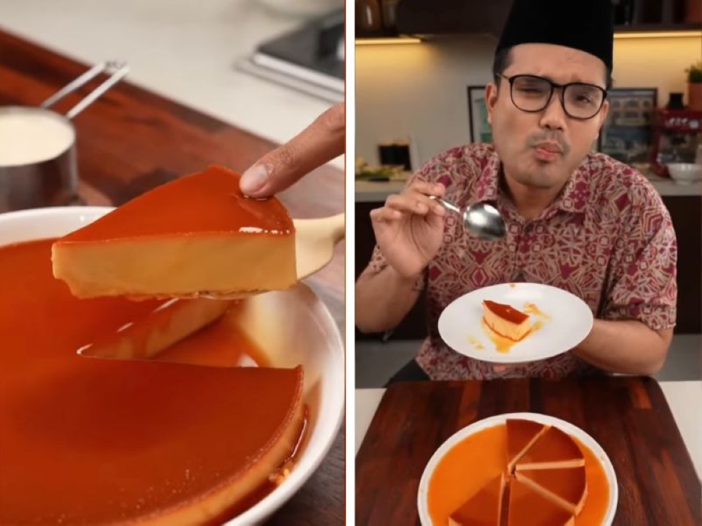 Khairul Aming’s Ramadan recipe for dessert sparked a ‘caramel pudding fever’ in Malaysia. — YouTube screenshots 