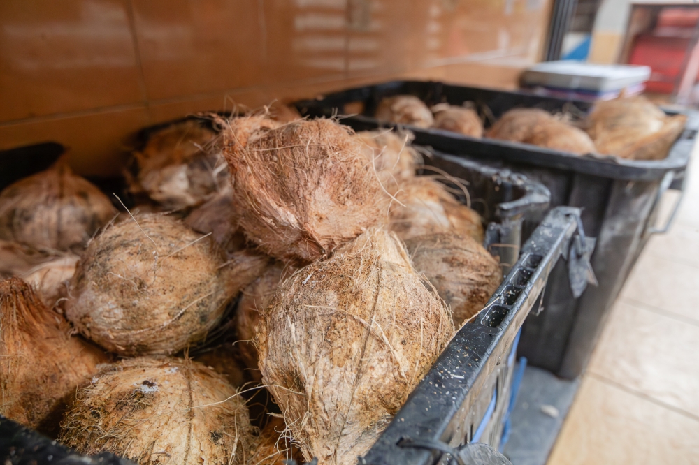 Agriculture and Food Security Minister Datuk Seri Mohamad Sabu said coconut supplies are sufficient ahead of Aidilfitri, with additional stock from Sabah and Indonesia to be brought in if needed. — Picture by Raymond Manuel