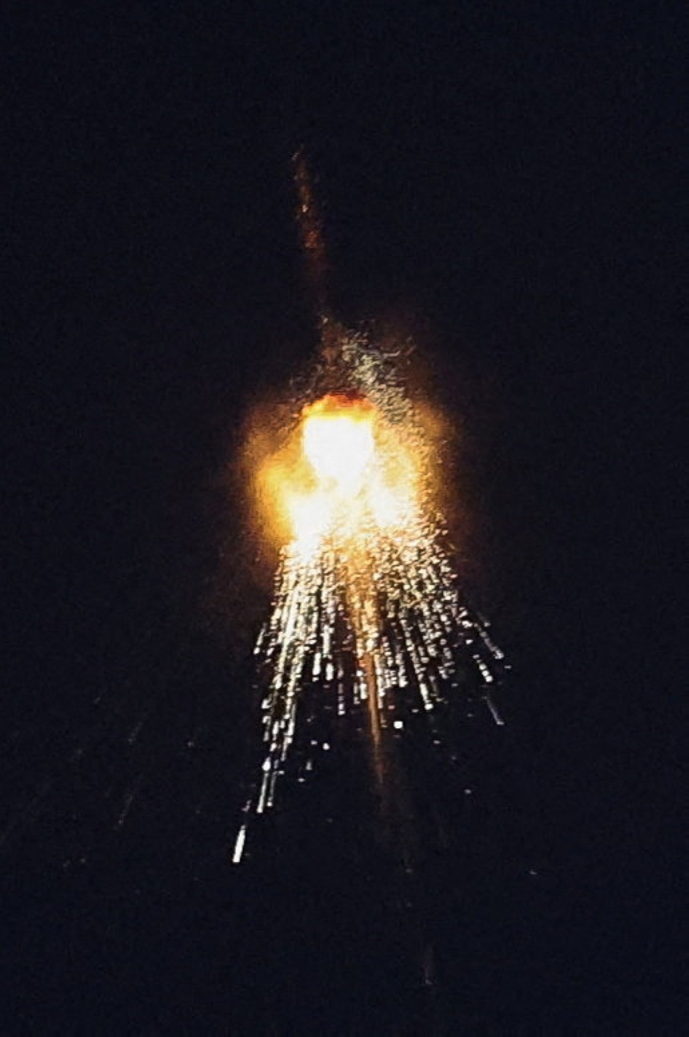 A missile is intercepted as reported Iranian missiles are launched as seen from Doha, Qatar on February 28, 2026. — Reuters pic