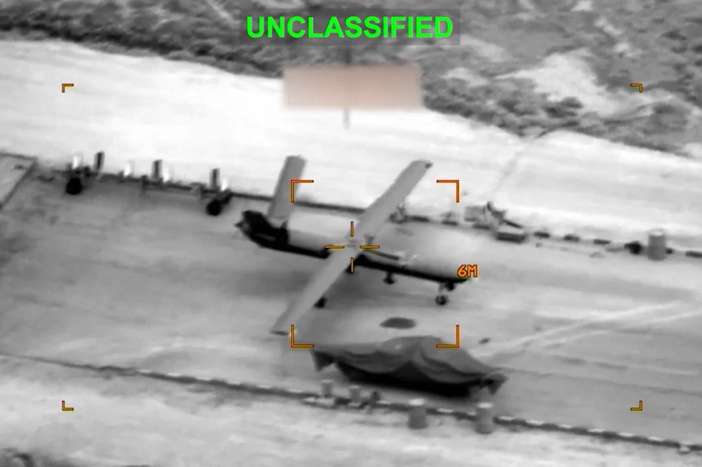 In this screen grab obtained on February 28, 2026 from video released by the US Central Command on their X account @CENTCOM shows an Iranian facility during strikes carried out by US and Israel against Iran earlier in the day. The United States and Israel launched a wave of strikes against targets in Iran on Saturday, sparking swift retaliation by the Islamic republic which responded with missile attacks across the region. — US Central Command (CENTCOM) handout/AFP pic