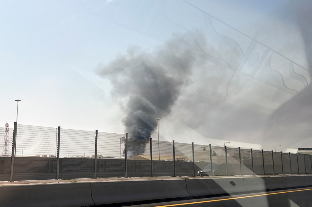 Smoke rises after reported Iranian missile attacks, following United States and Israel strikes on Iran, as seen from Doha, Qatar, March 1, 2026. — Reuters pic 