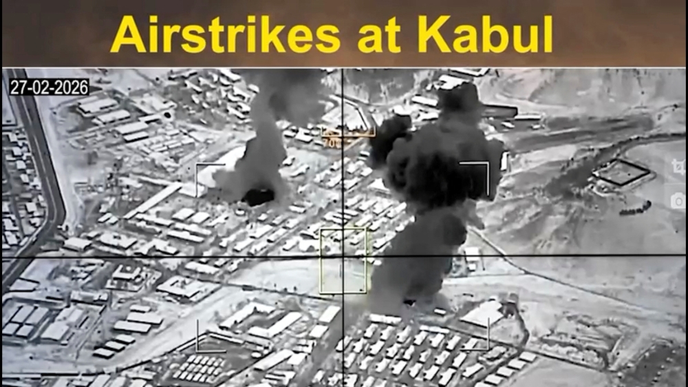 Smoke rises following what Pakistani and Taliban officials say are Pakistani strikes, in Kabul in this still image taken from video released February 27, 2026. — Pakistani security forces handout pic via Reuters 
