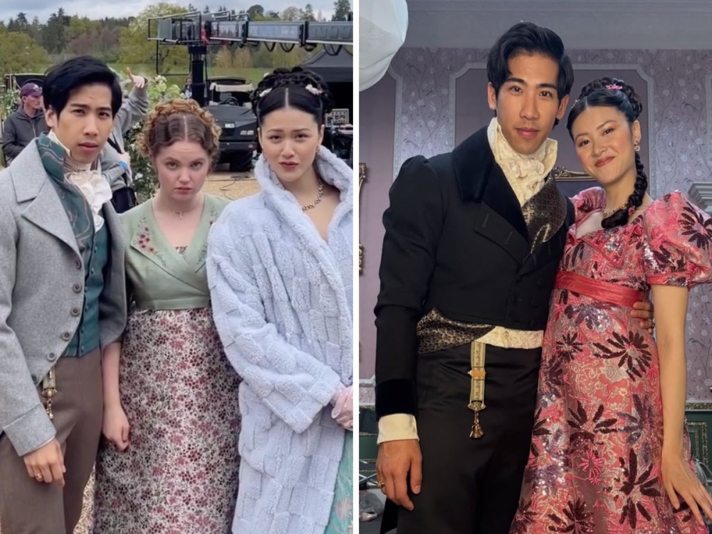 Zheng Xi Yong shared snaps from the set of Bridgerton on his Instagram. — Pictures via Instagram