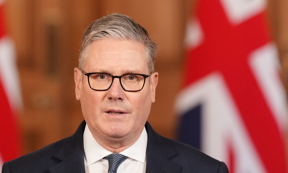 UK Prime Minister Keir Starmer speaks as he makes a statement from Downing Street in central London on February 28, 2026, following the US and Israel’s strikes on Iran. — AFP pic