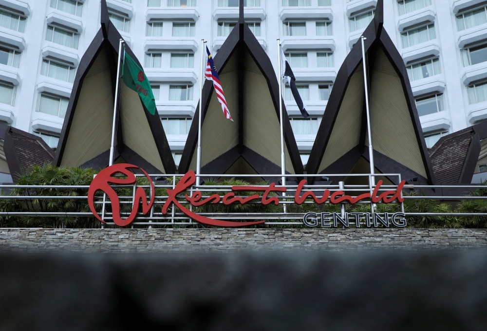 Signage of Genting Malaysia’s Resorts World is seen at its complex of casino, hotel and entertainment park in Genting Highlands, Pahang, Malaysia on September 16, 2022. — Reuters pic